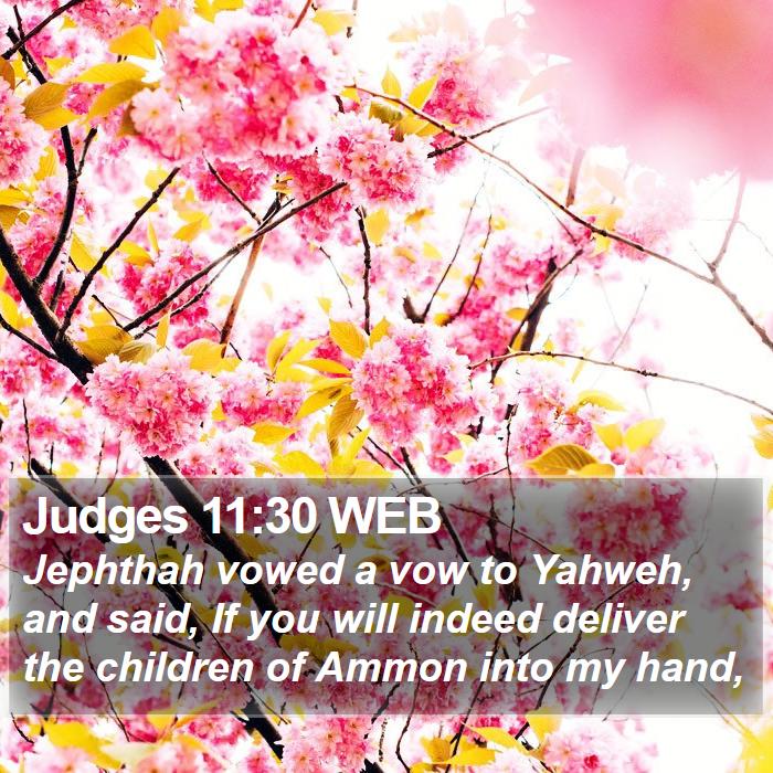 Judges 11:30 WEB Bible Study