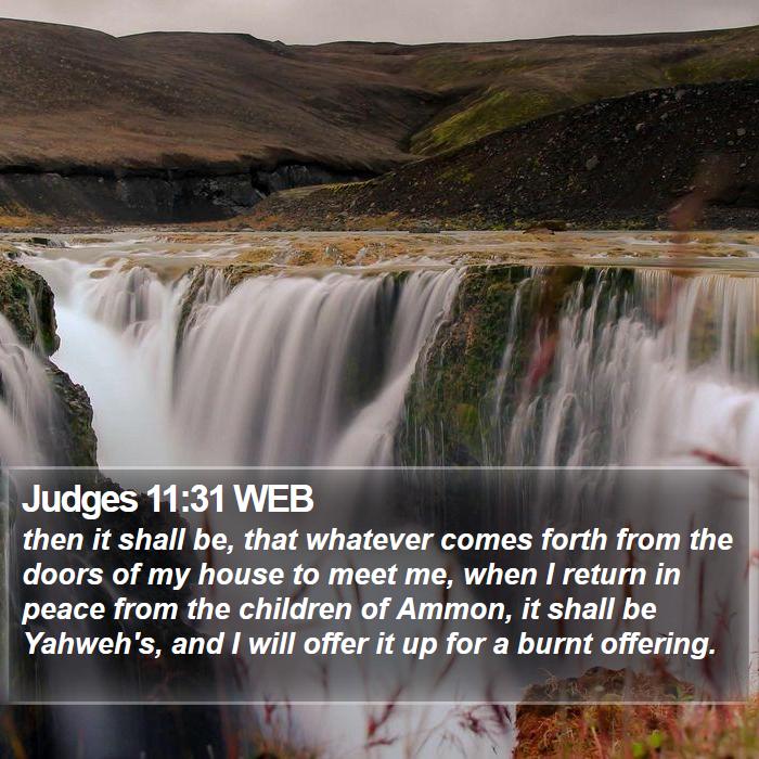 Judges 11:31 WEB Bible Study