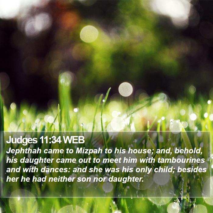 Judges 11:34 WEB Bible Study