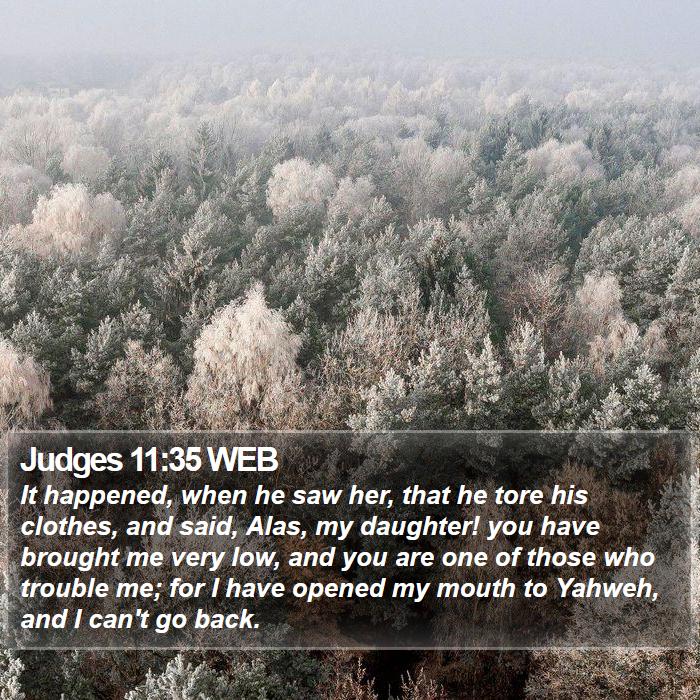 Judges 11:35 WEB Bible Study