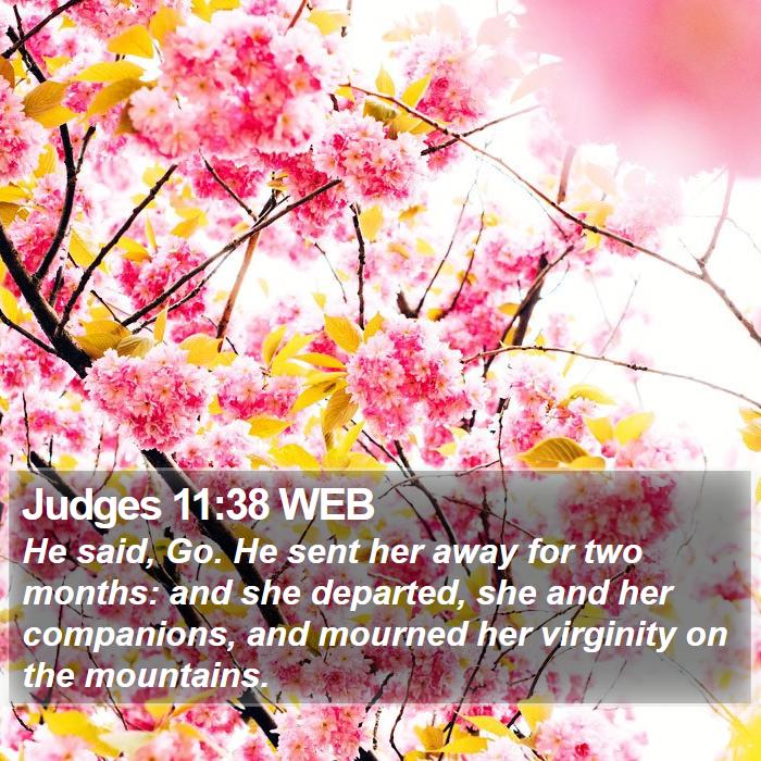 Judges 11:38 WEB Bible Study