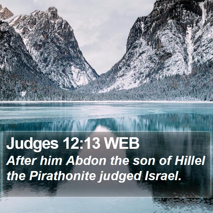 Judges 12:13 WEB Bible Study