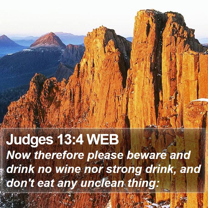 Judges 13:4 WEB Bible Study