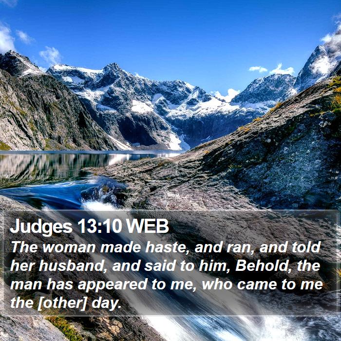 Judges 13:10 WEB Bible Study