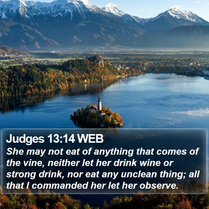 Judges 13:14 WEB Bible Study