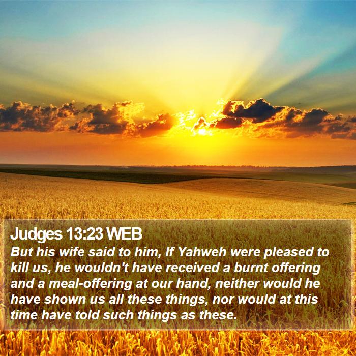 Judges 13:23 WEB Bible Study