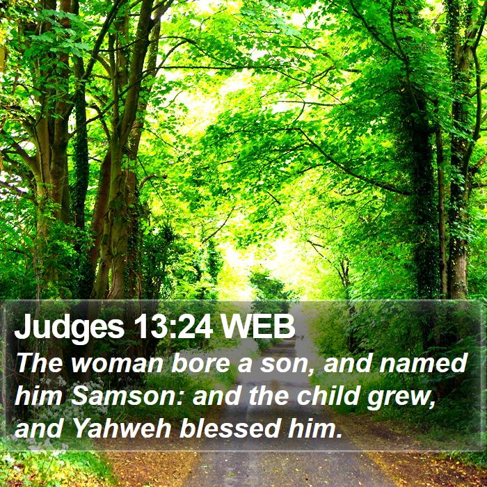 Judges 13:24 WEB Bible Study