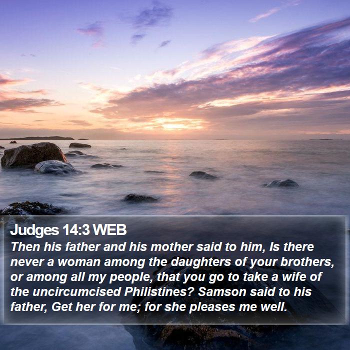 Judges 14:3 WEB Bible Study