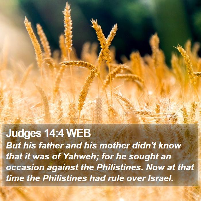 Judges 14:4 WEB Bible Study