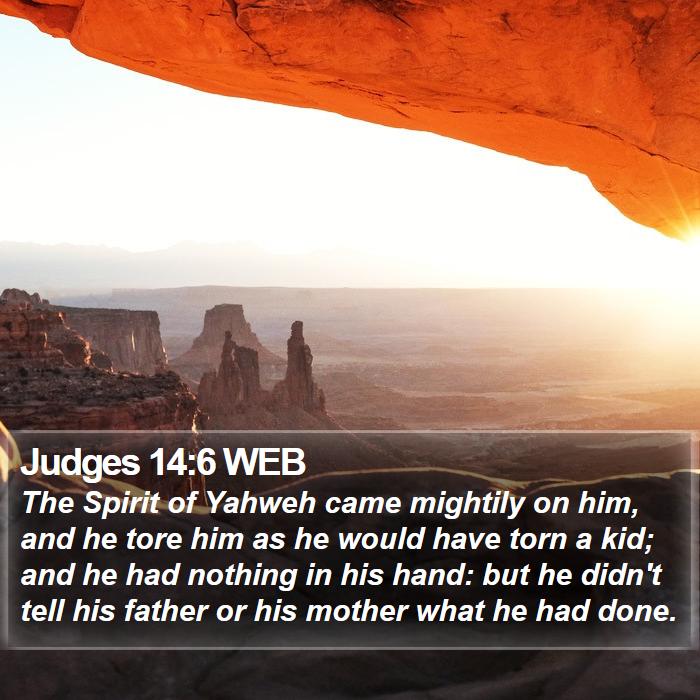 Judges 14:6 WEB Bible Study