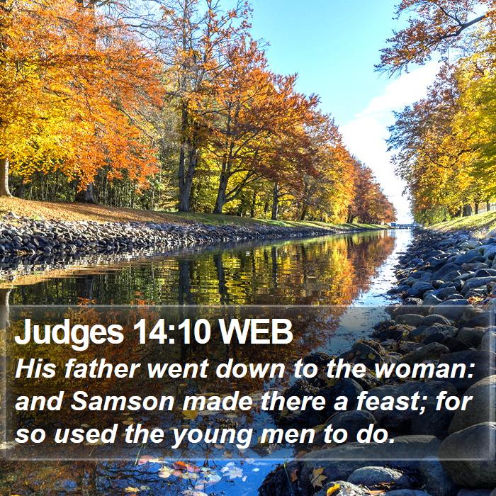 Judges 14:10 WEB Bible Study