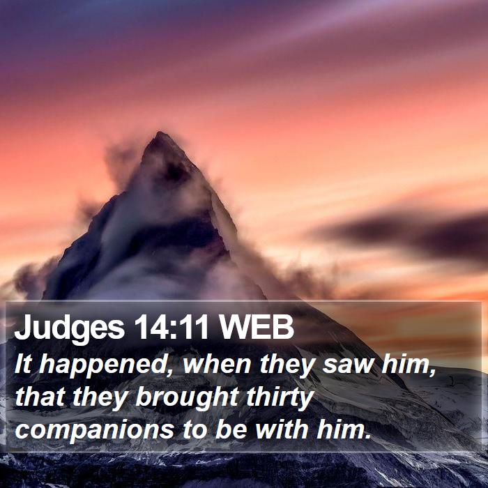 Judges 14:11 WEB Bible Study