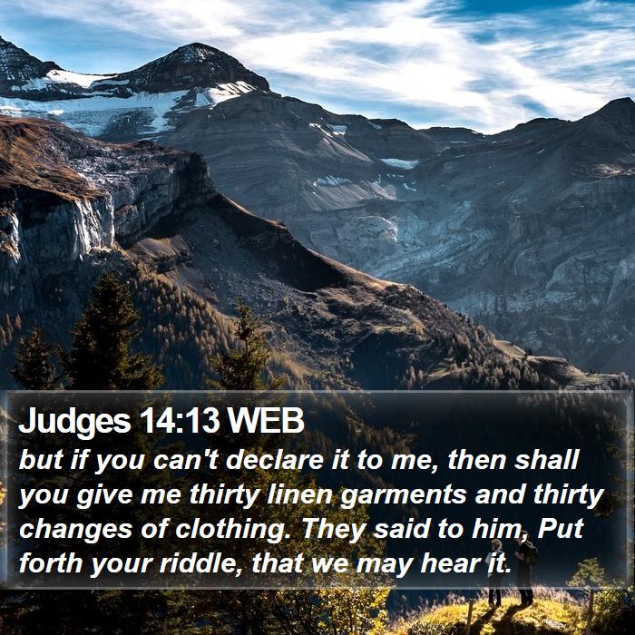 Judges 14:13 WEB Bible Study