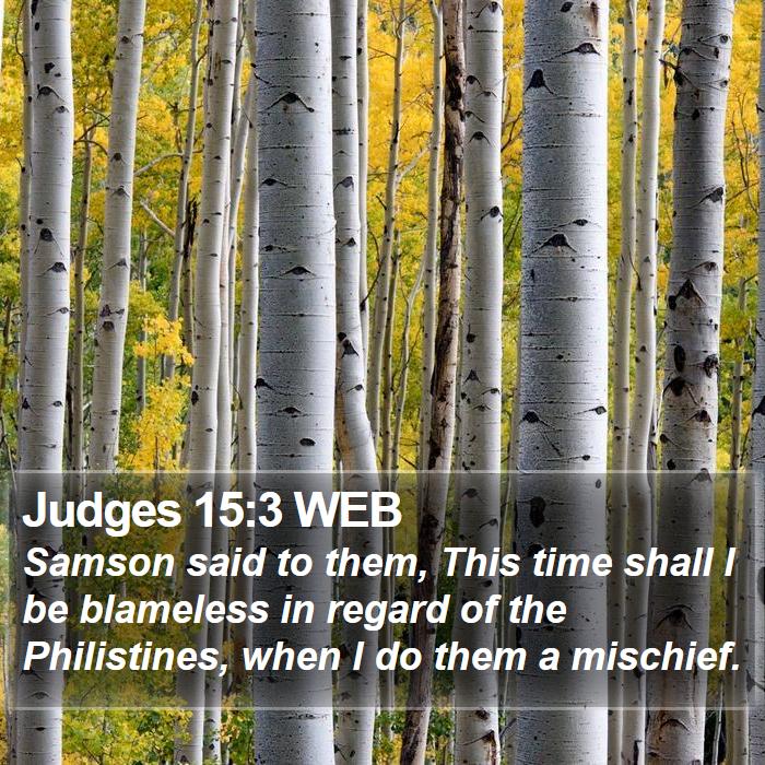 Judges 15:3 WEB Bible Study