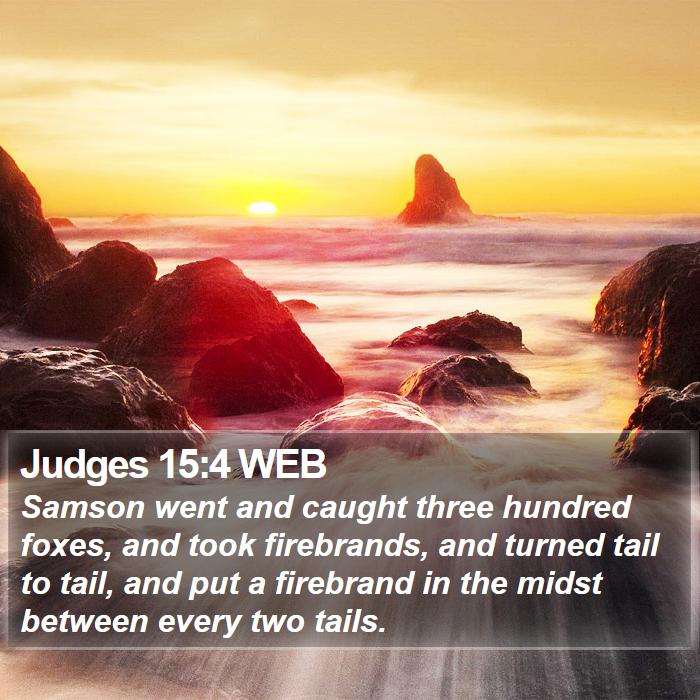 Judges 15:4 WEB Bible Study