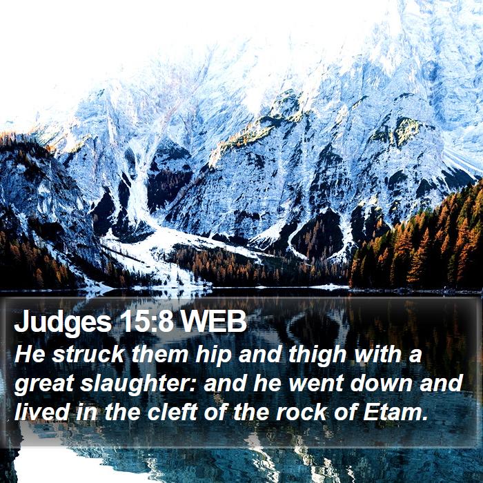 Judges 15:8 WEB Bible Study