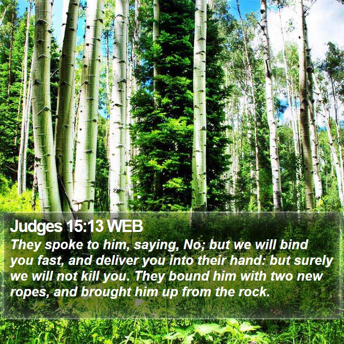 Judges 15:13 WEB Bible Study