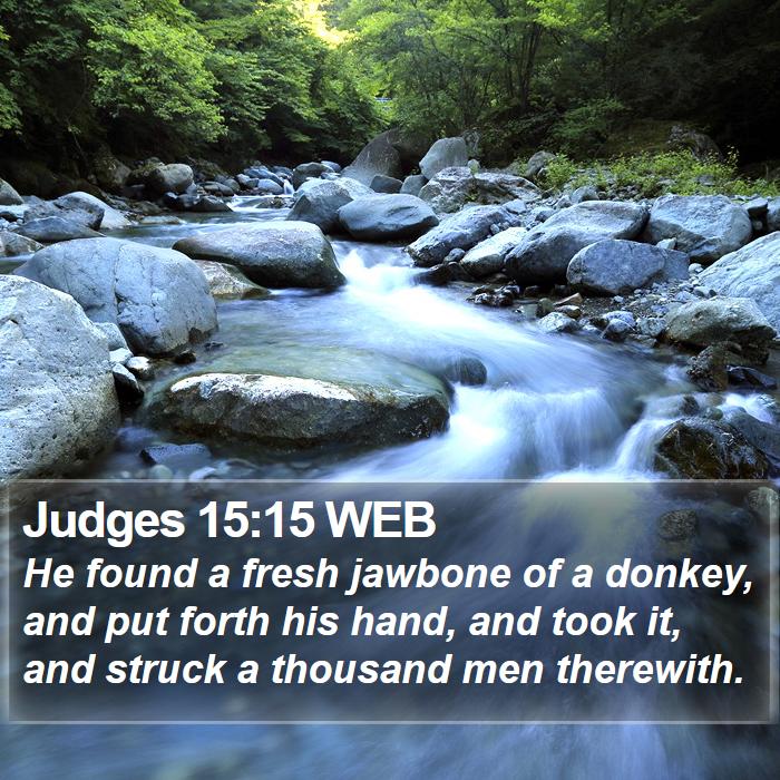 Judges 15:15 WEB Bible Study