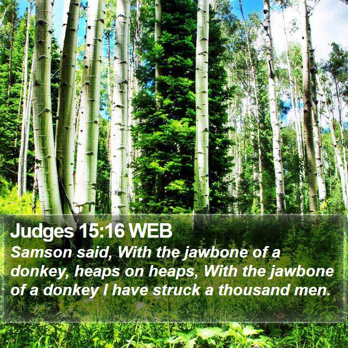 Judges 15:16 WEB Bible Study