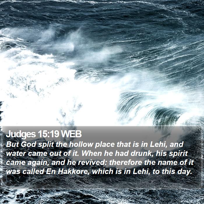 Judges 15:19 WEB Bible Study