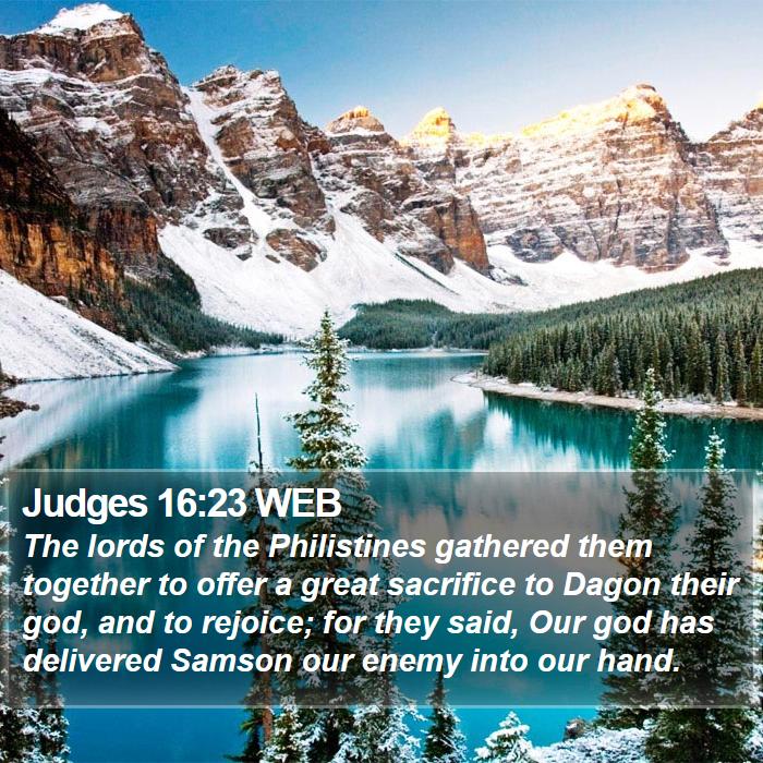 Judges 16:23 WEB Bible Study