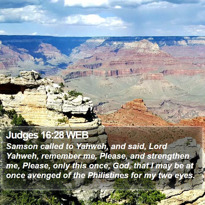 Judges 16:28 WEB Bible Study