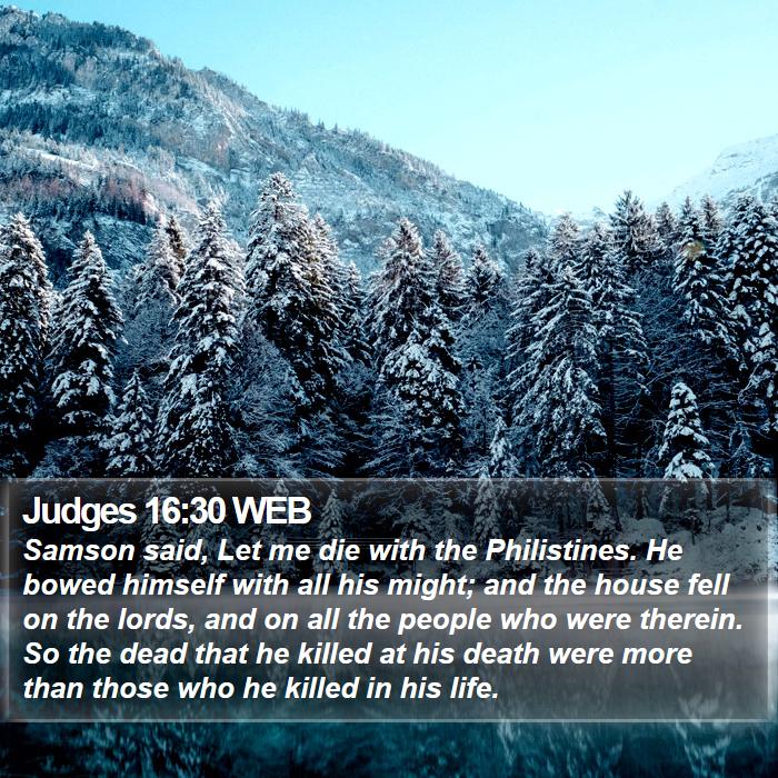 Judges 16:30 WEB Bible Study