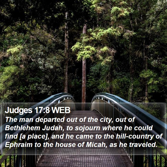 Judges 17:8 WEB Bible Study