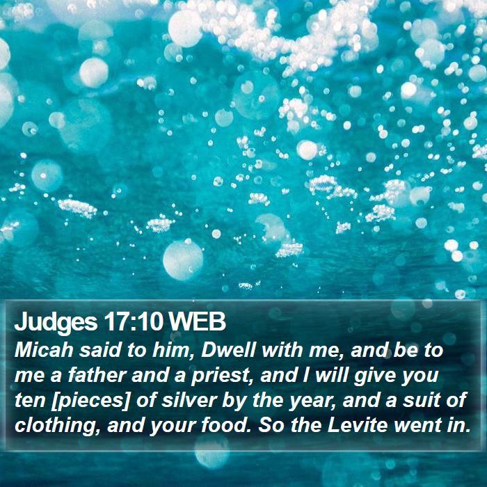 Judges 17:10 WEB Bible Study