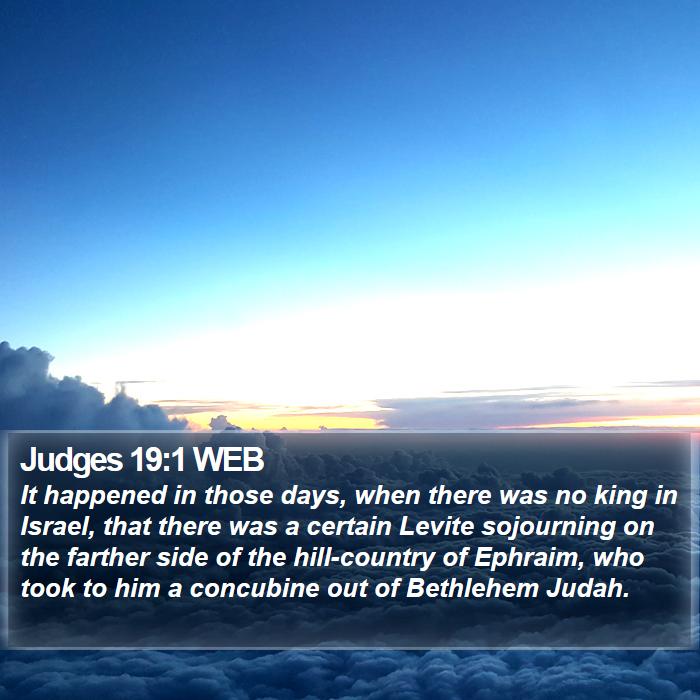 Judges 19:1 WEB Bible Study