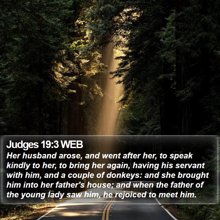 Judges 19:3 WEB Bible Study