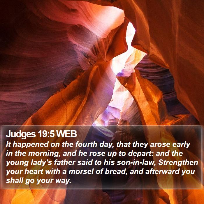 Judges 19:5 WEB Bible Study