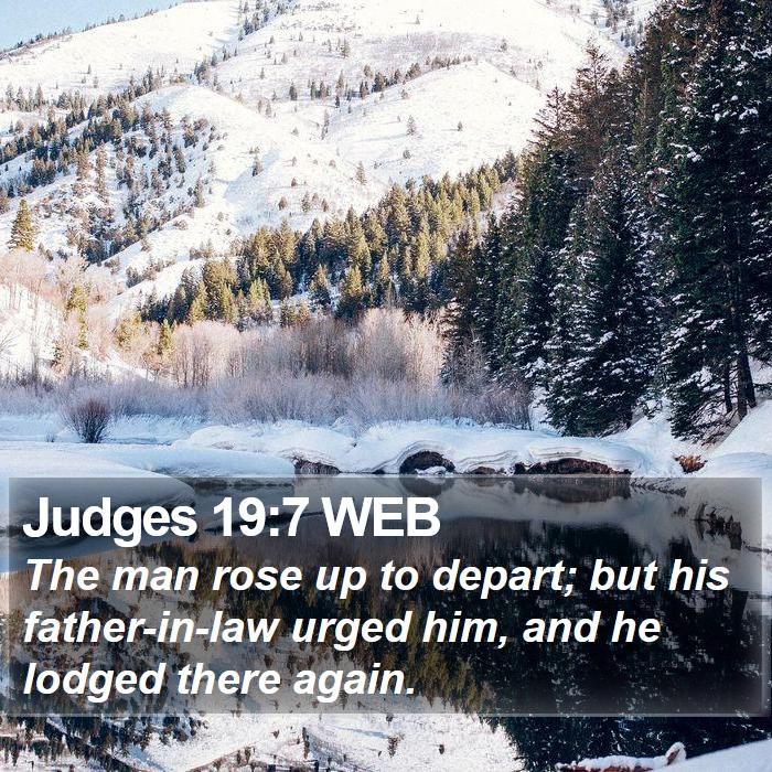 Judges 19:7 WEB Bible Study