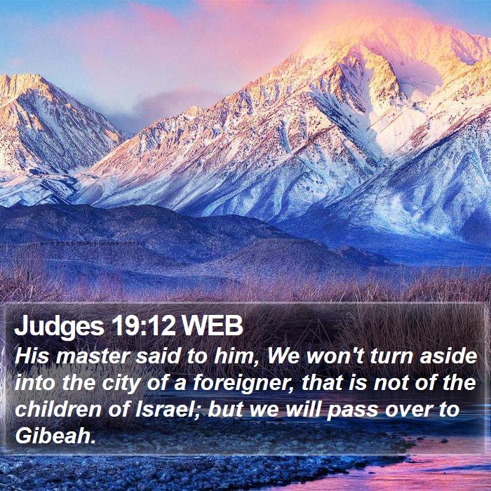 Judges 19:12 WEB Bible Study