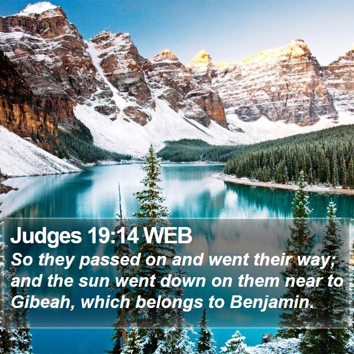 Judges 19:14 WEB Bible Study