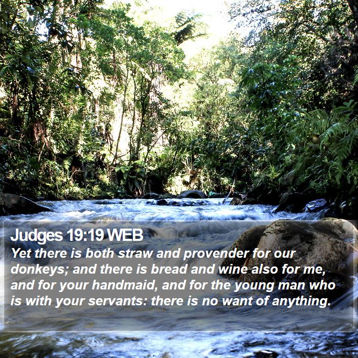 Judges 19:19 WEB Bible Study