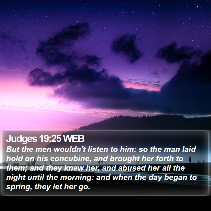 Judges 19:25 WEB Bible Study