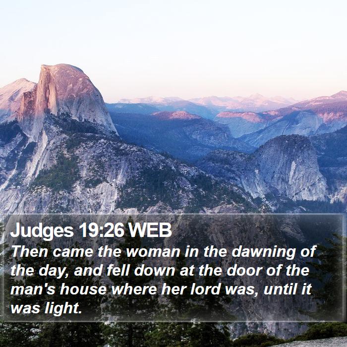 Judges 19:26 WEB Bible Study