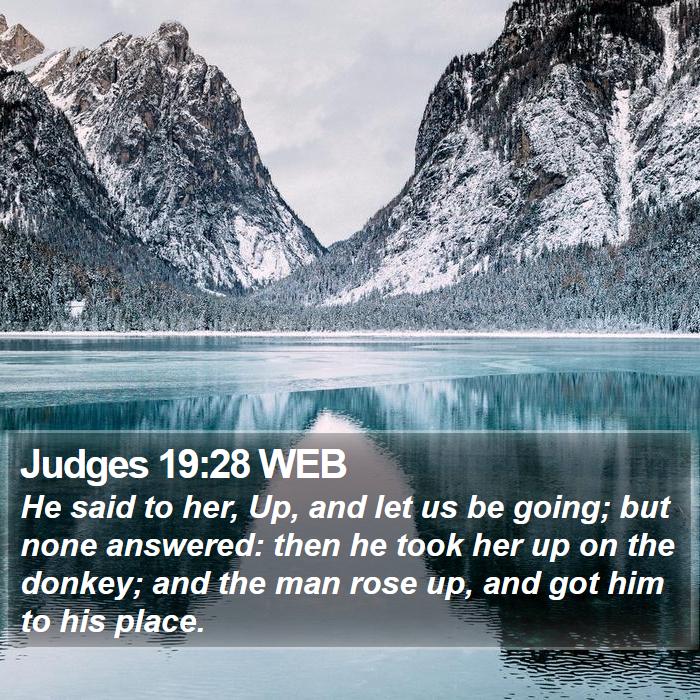 Judges 19:28 WEB Bible Study