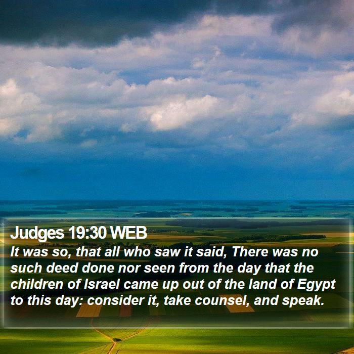 Judges 19:30 WEB Bible Study