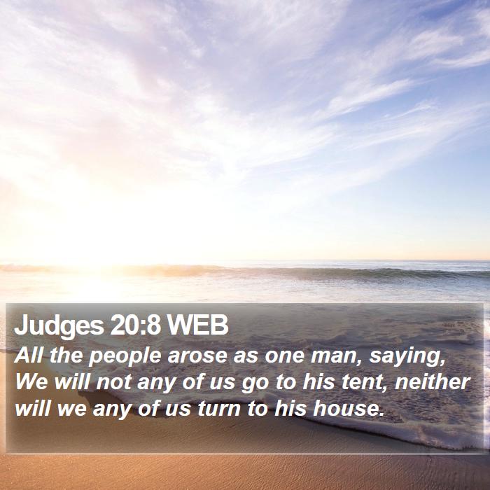 Judges 20:8 WEB Bible Study