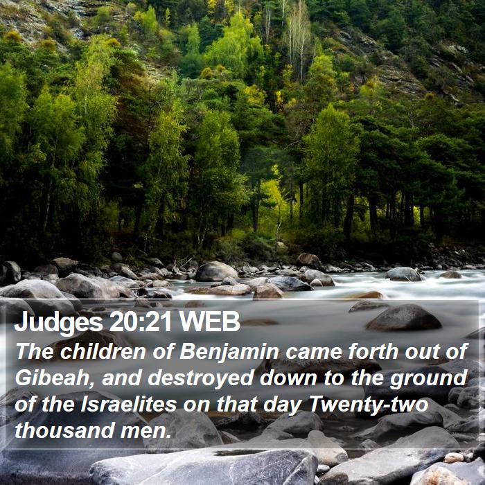 Judges 20:21 WEB Bible Study