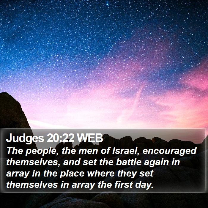 Judges 20:22 WEB Bible Study