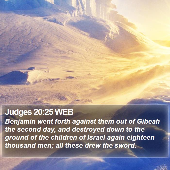 Judges 20:25 WEB Bible Study