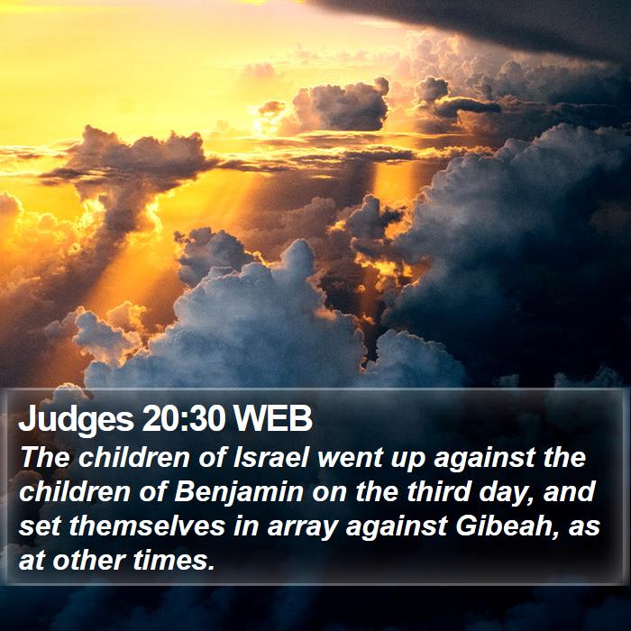 Judges 20:30 WEB Bible Study