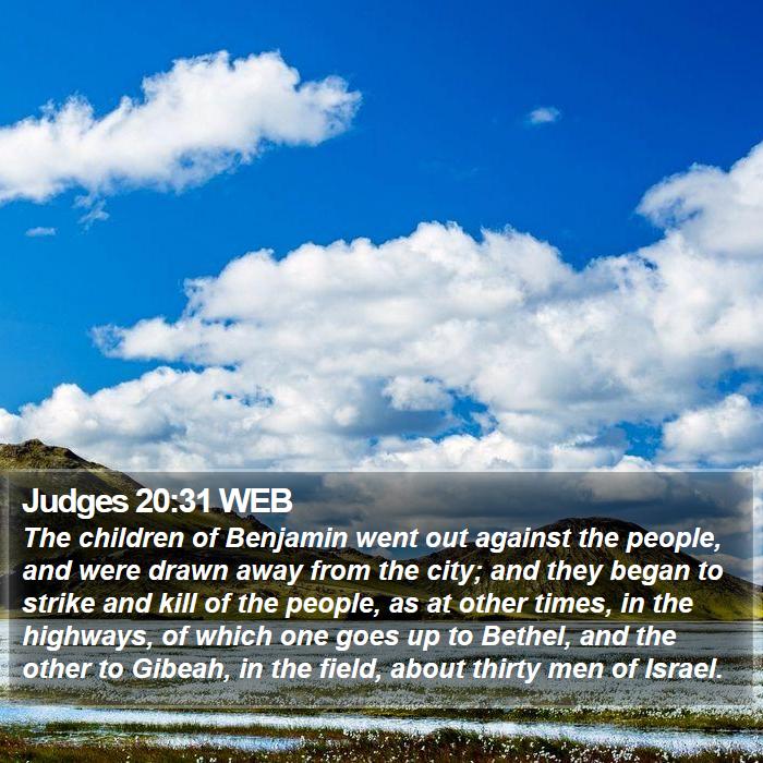 Judges 20:31 WEB Bible Study