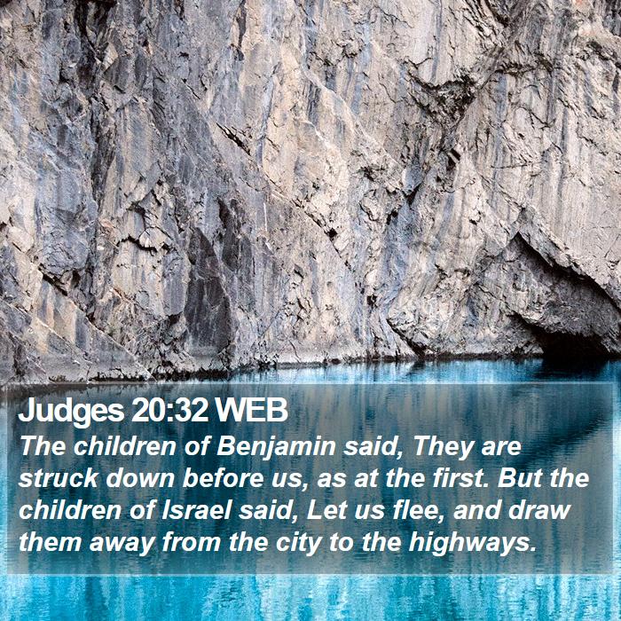 Judges 20:32 WEB Bible Study