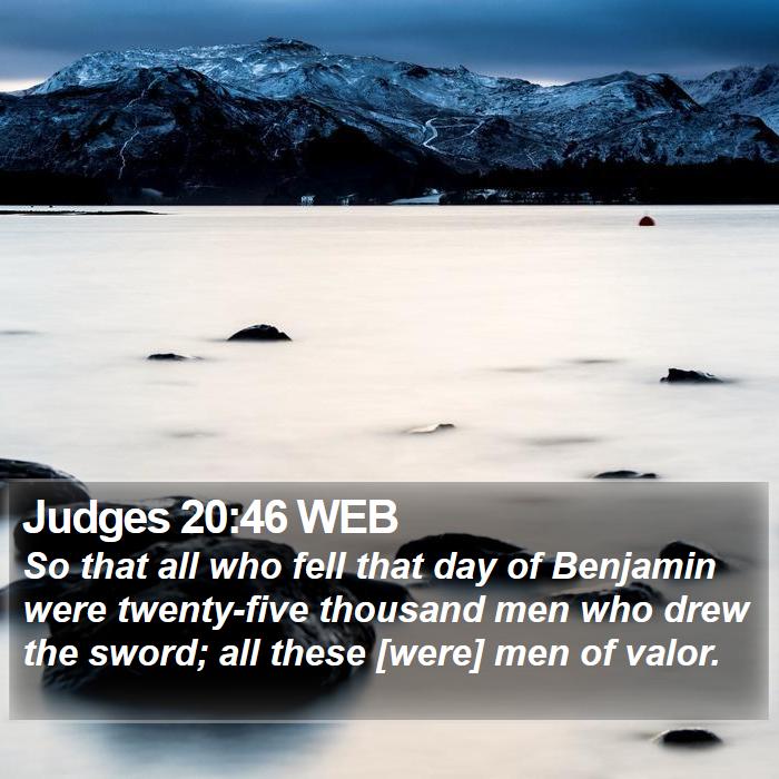 Judges 20:46 WEB Bible Study