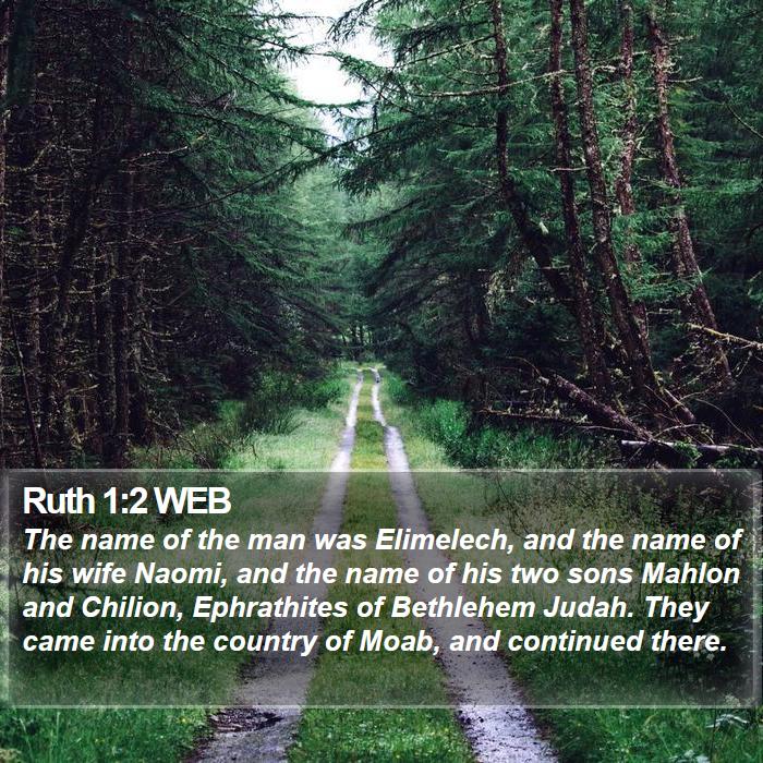 Ruth 1:2 WEB Bible Study