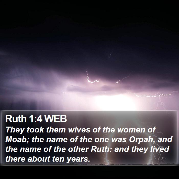 Ruth 1:4 WEB Bible Study